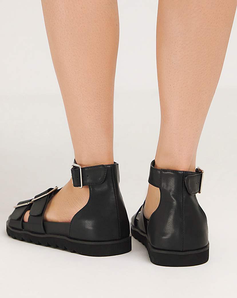 Footbed Two Strap Sandal Wide