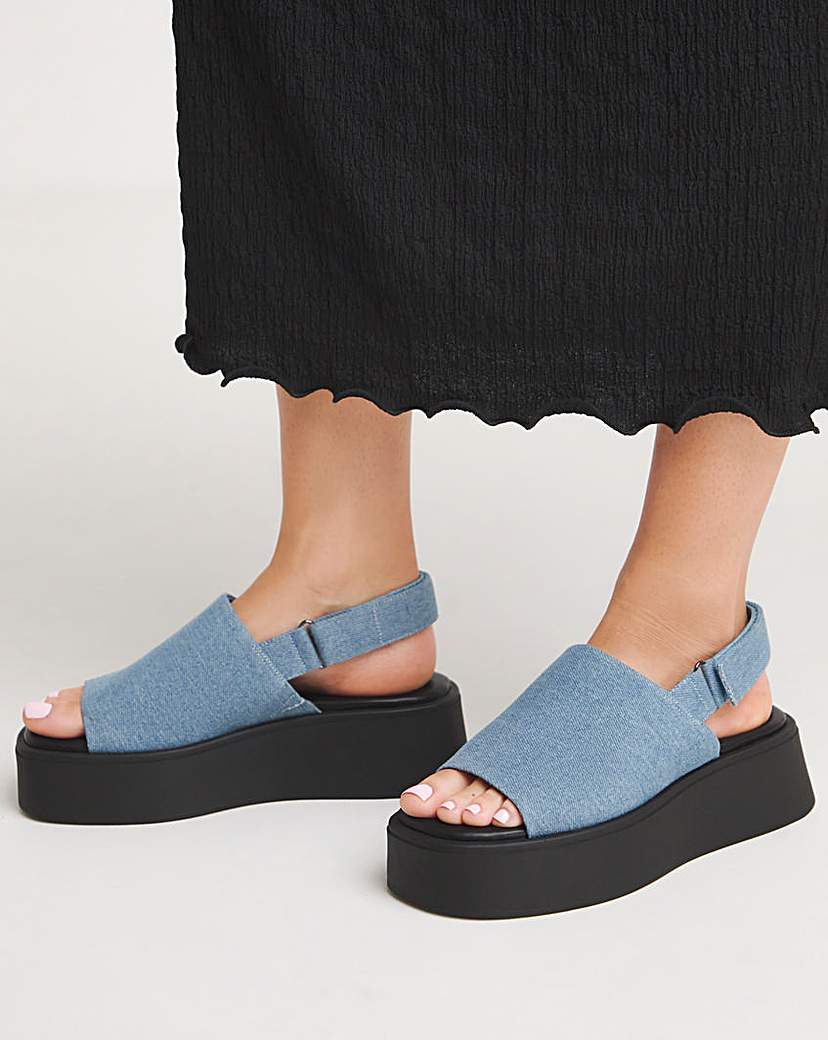 Slingback Flatform Sandal Wide