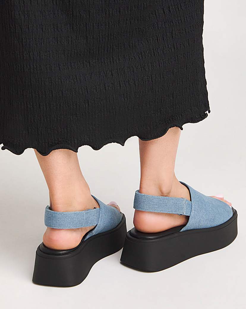 Slingback Flatform Sandal Wide
