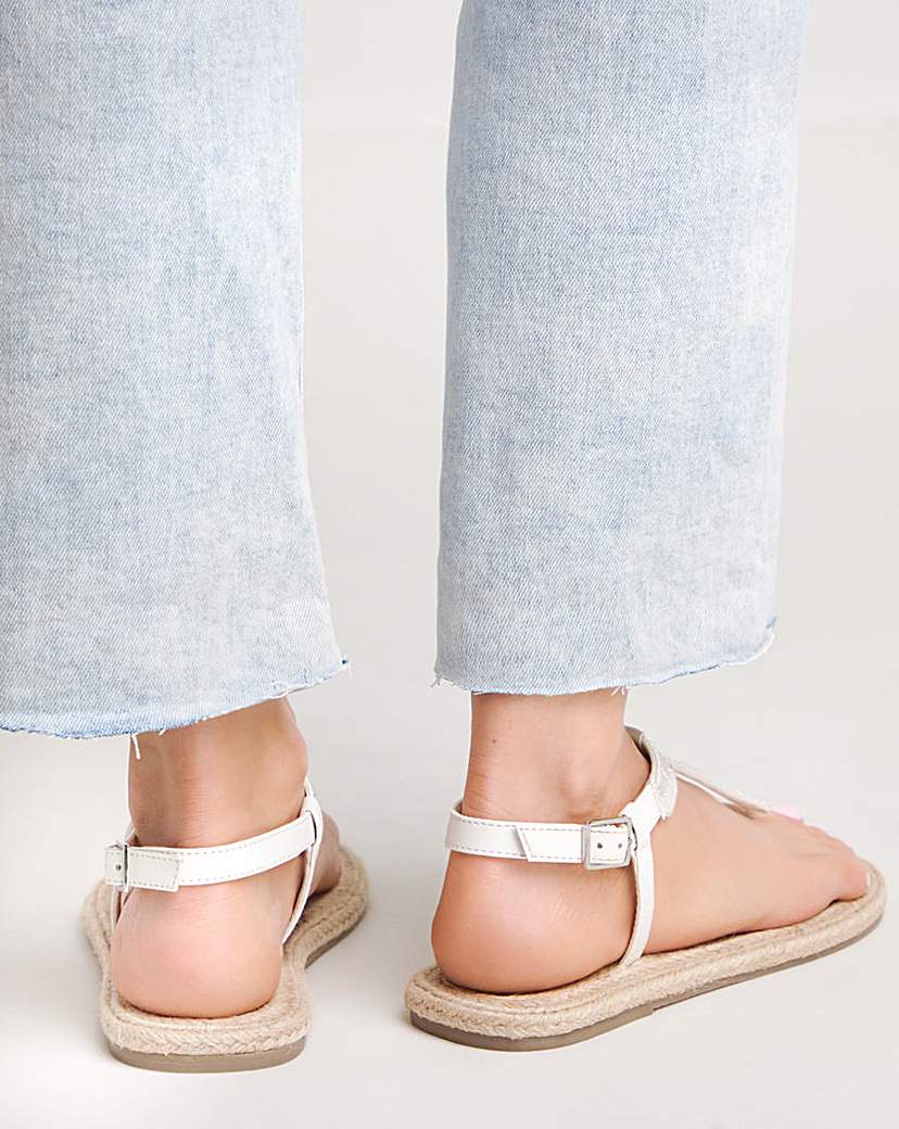 Embellished Flat Sandal Wide