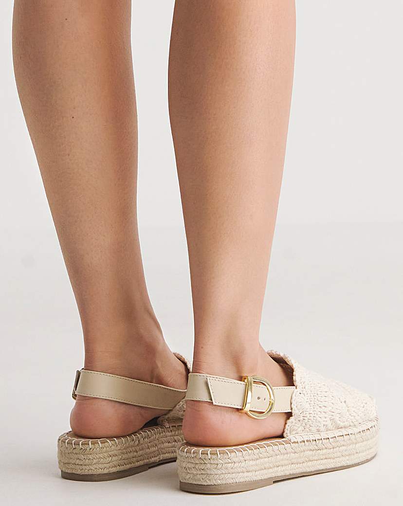 Flatform Espadrille Sandal Wide