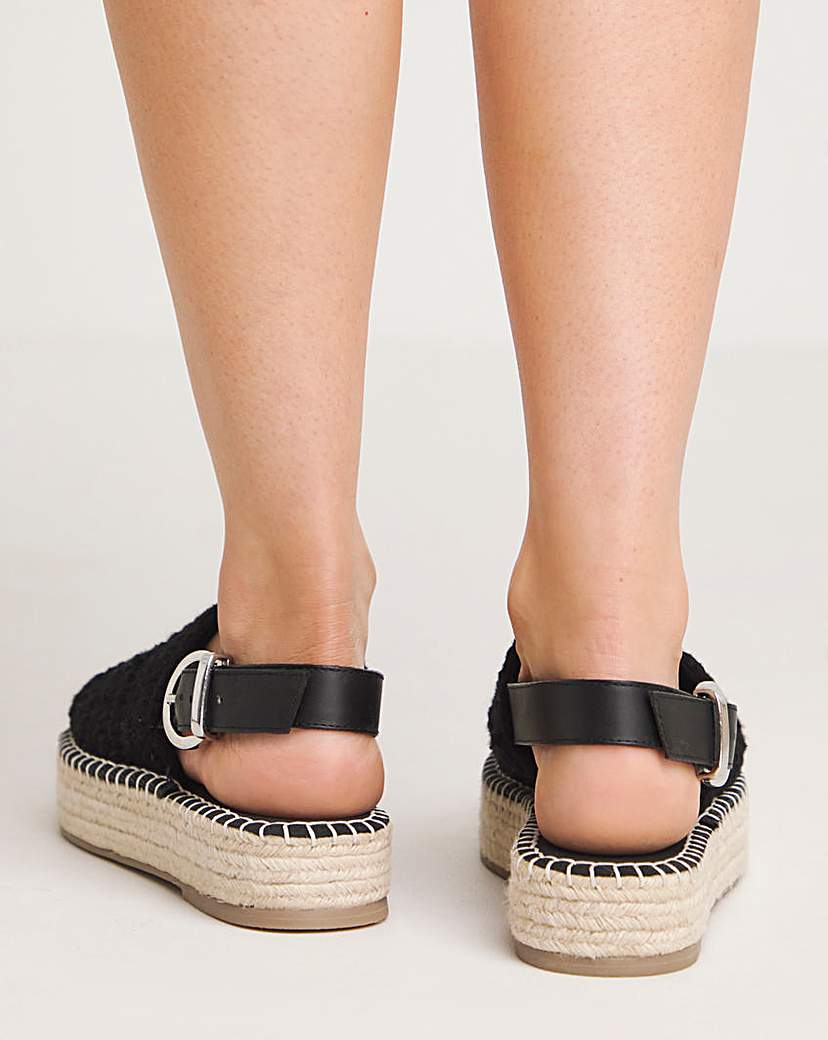 Simply Be Espadrille Sandal Ex Wide