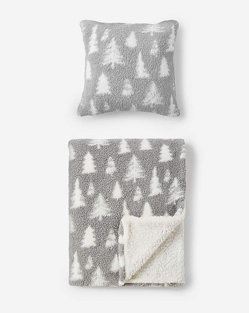 New In - Winter Forest cushion and Throw Set