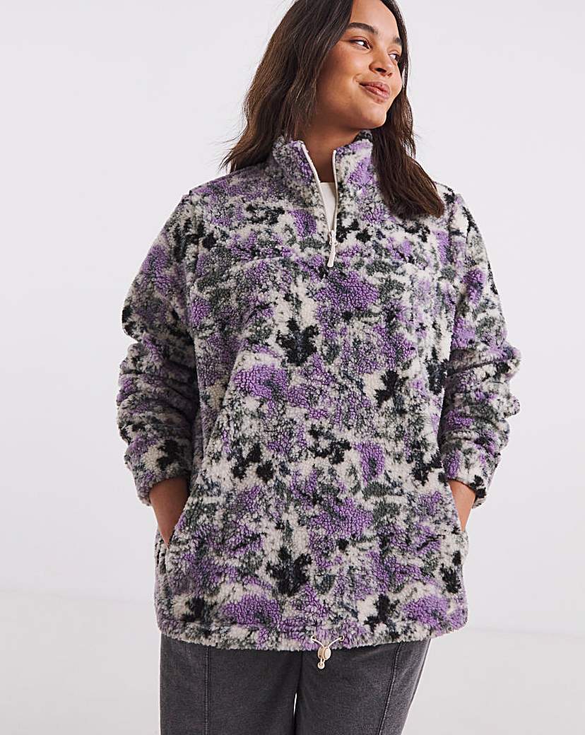 New In - Snowdonia 1/4 Zip Printed Fleece
