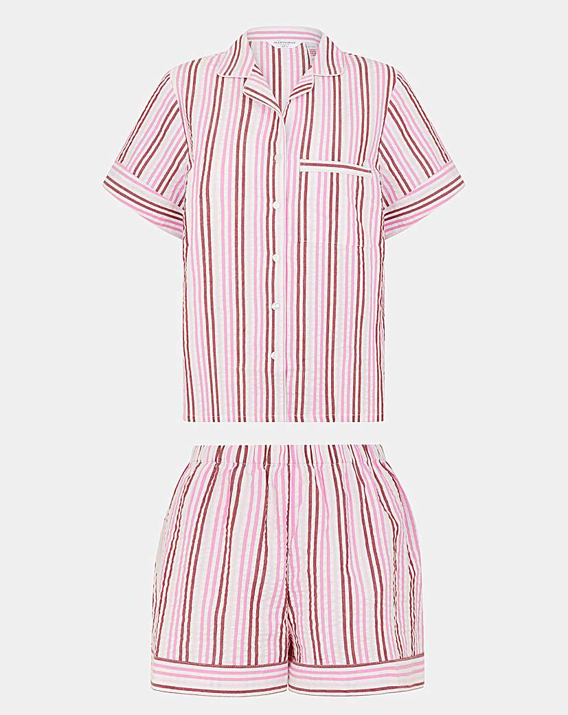 New In - Accessorize Stripe Short Pyjamas