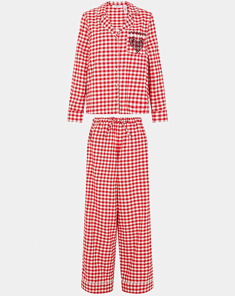 New In - Accessorize Embroidered Long Pyjamas