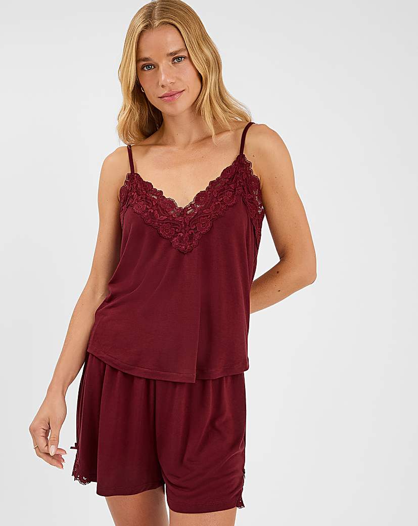 New In - Accessorize Lace Trim Pyjama Set
