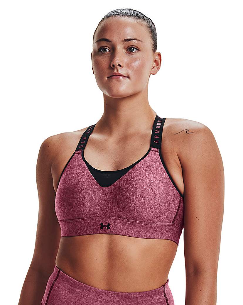 Under Armour Infinity High Heather Bra - Black/Burgundy