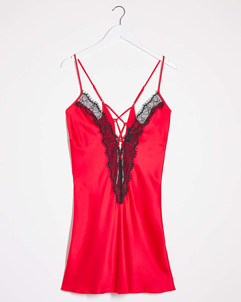 Ann Summers Cherryann Satin Chemise Red