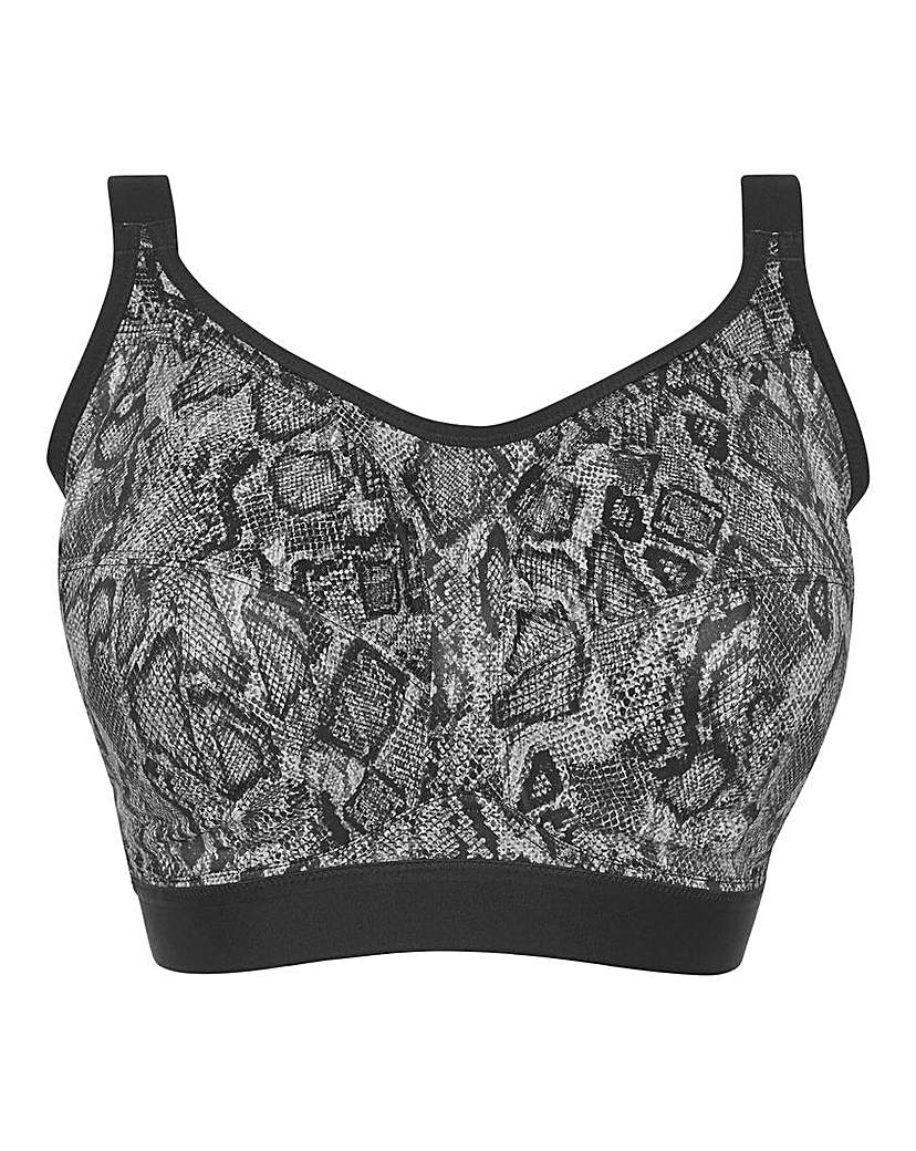 Goddess Non Wired Sports Bra Snake Print