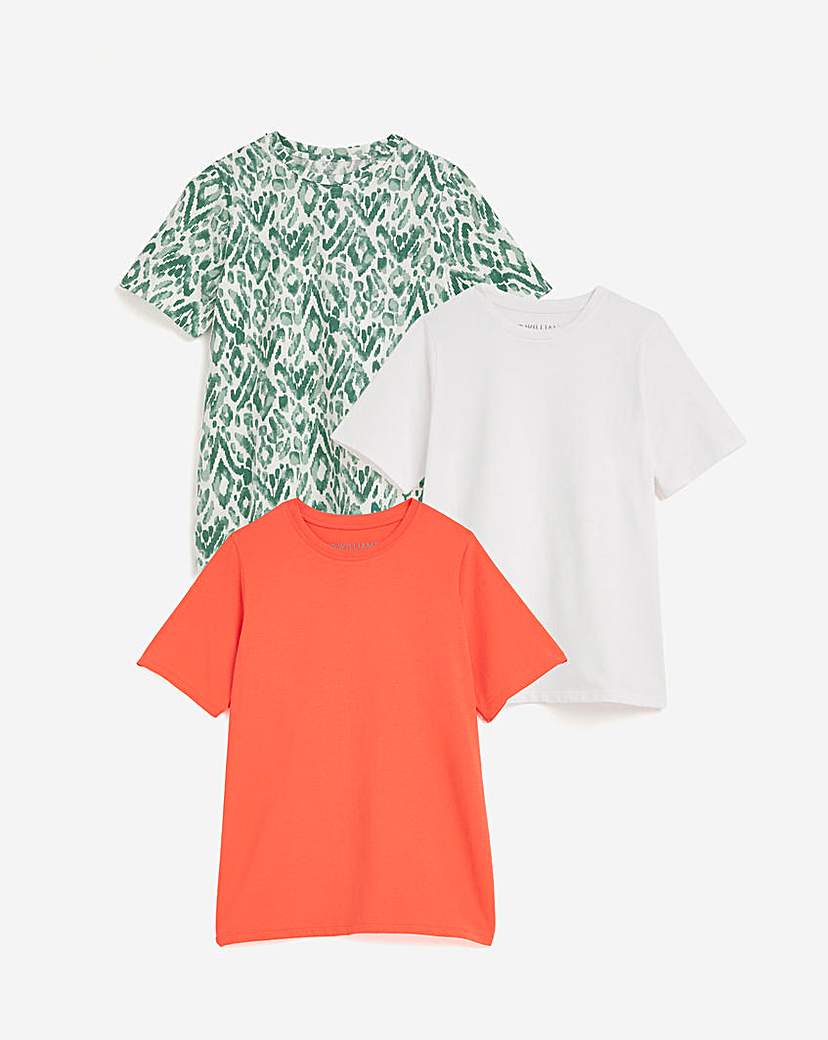 3 Pack Crew Neck Short Sleeve T-Shirt