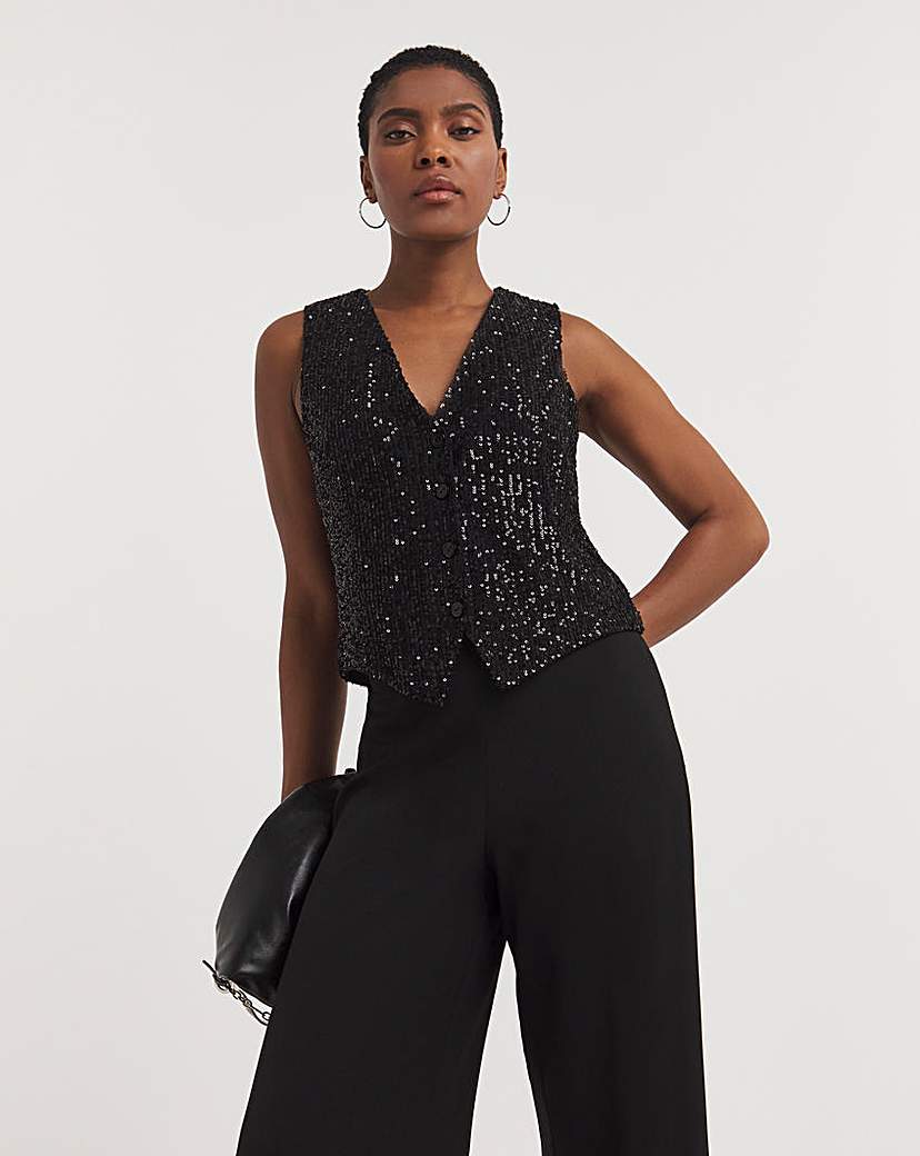 Sequin Sleeveless waistcoat