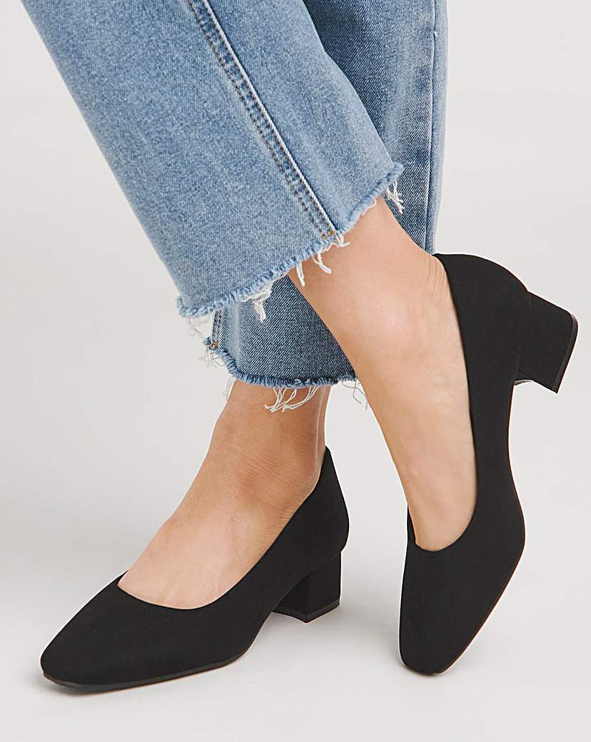 Flexi Sole Block Heel Shoes EEE Fit