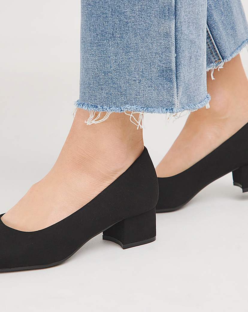 Flexi Sole Block Heel Shoes EEE Fit