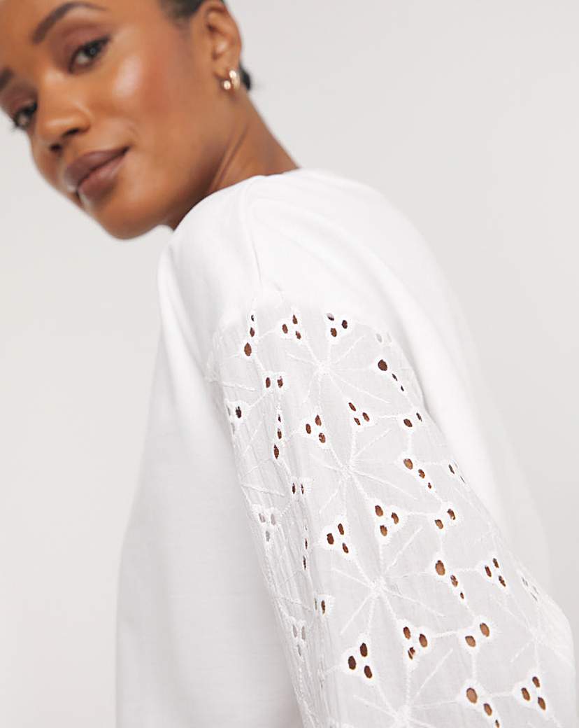 Broderie Long Sleeve Sweatshirt