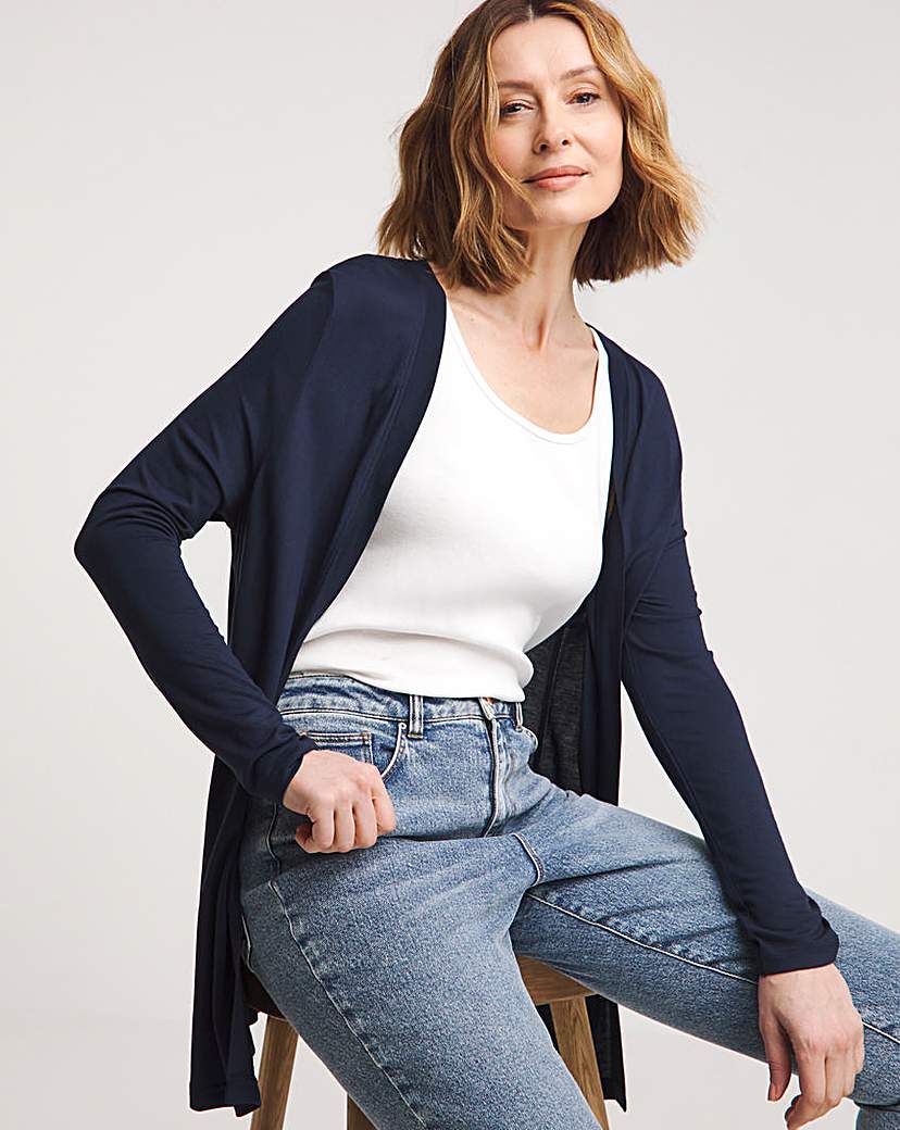 Navy Edge to Jersey Cardigan