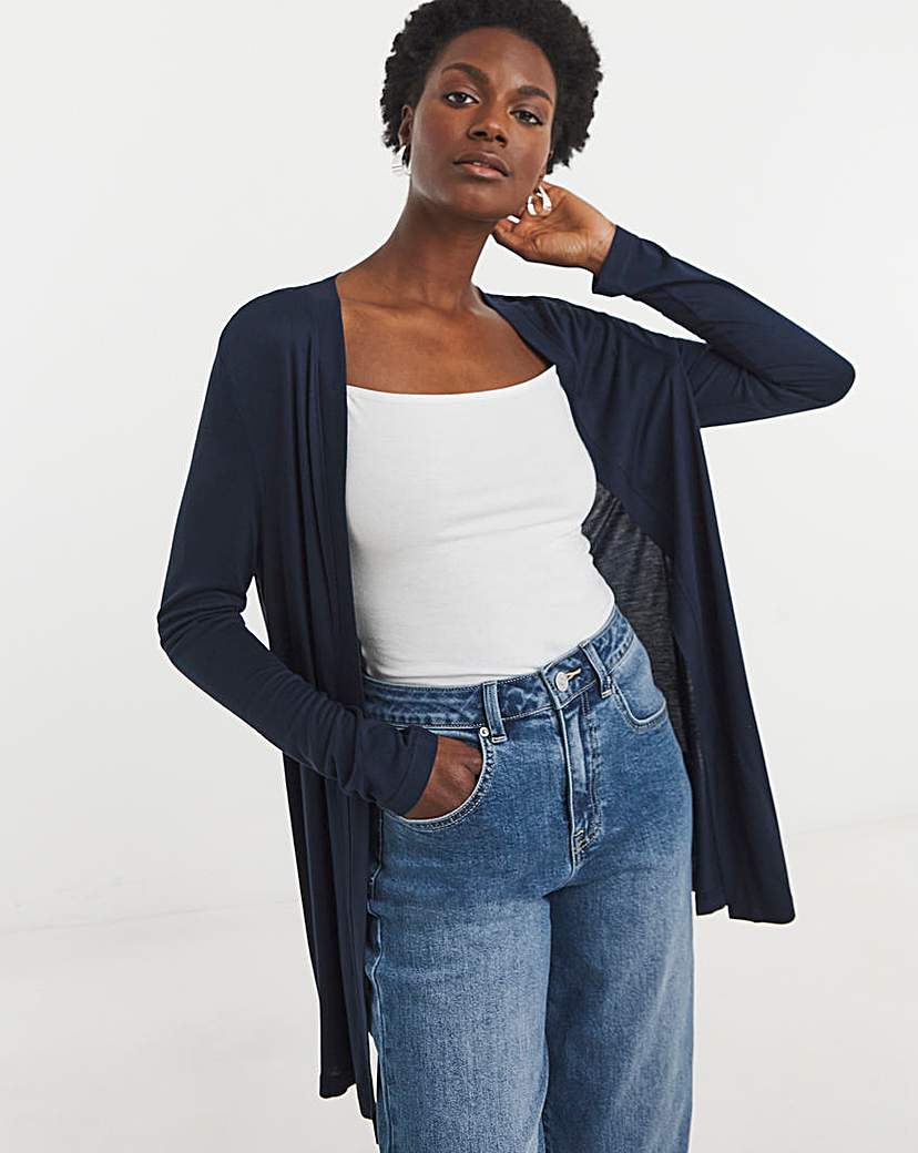 Navy Edge to Jersey Cardigan