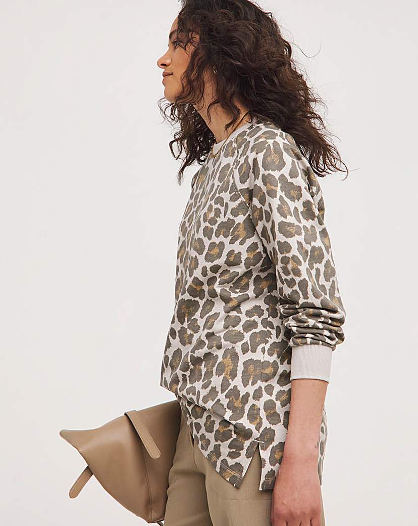 Animal Print Classic Longline Sweatshirt