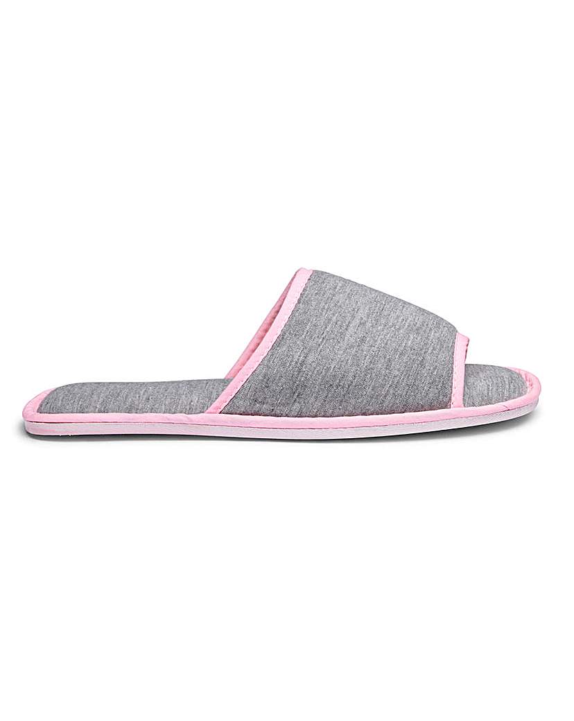 Image of Cushioned Open Toe Mule Slippers E Fit