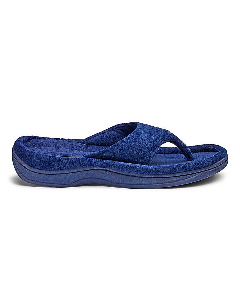 Image of Cushioned Toe Post Mule Slippers E Fit