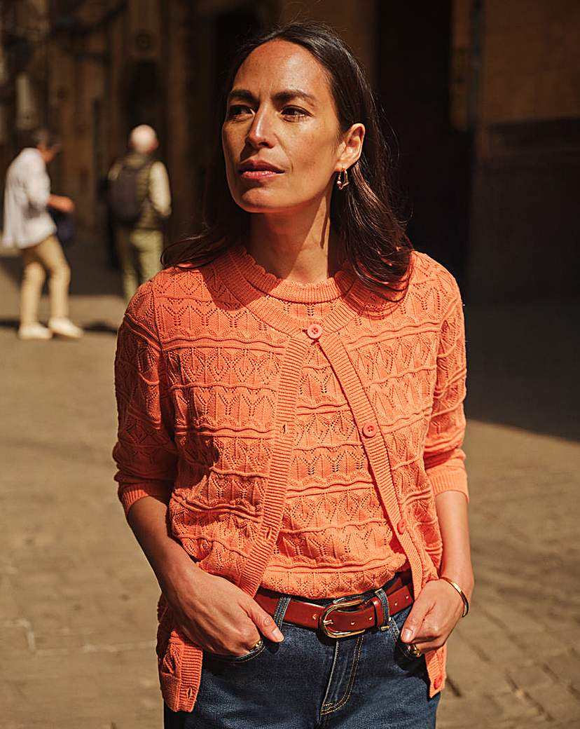 POINTELLE CARDIGAN
