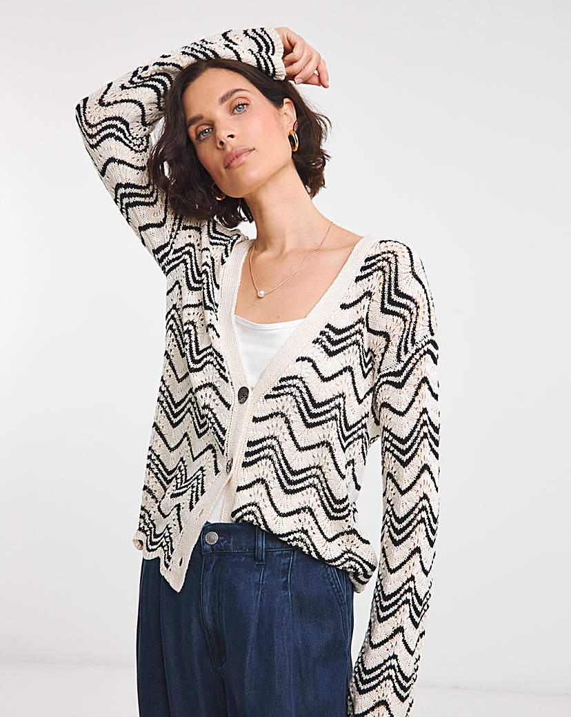 MONO CHEVRON CARDIGAN