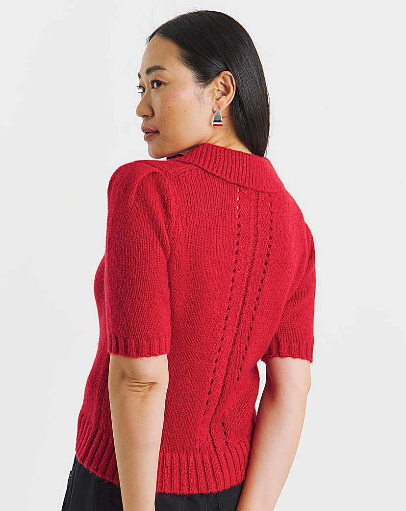 FLUFFY COLLAR JUMPER
