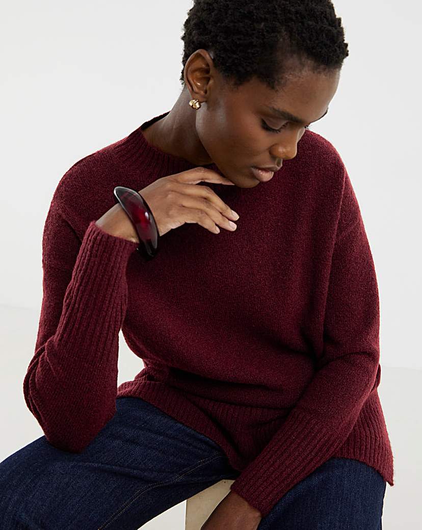New In - SPONGE HIGH NECK DEEP TRIM TUNIC