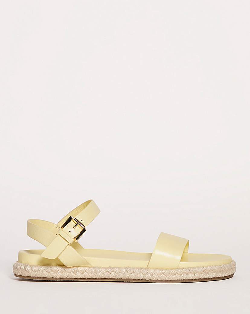 Leather Ankle Strap Espadrille E Fit