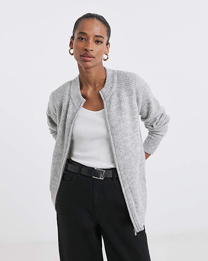 New In - ZIP THROUGH POCKET CARDIGAN