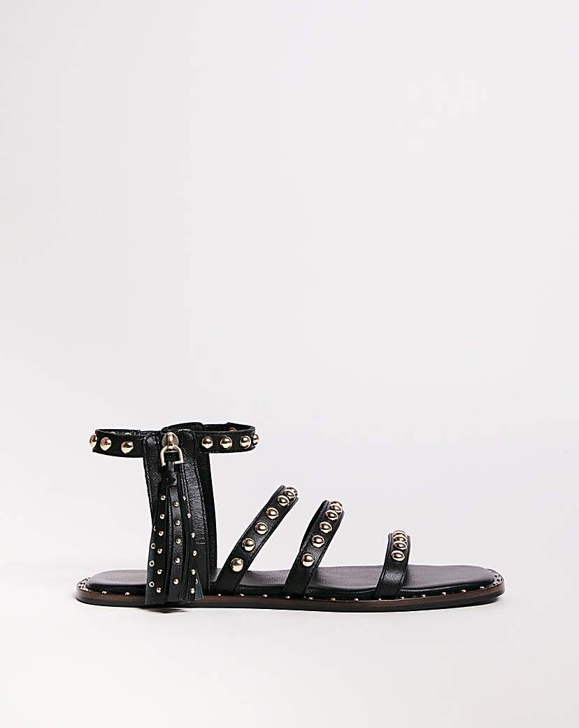 Leather Tassle Detail Sandal EEE Fit