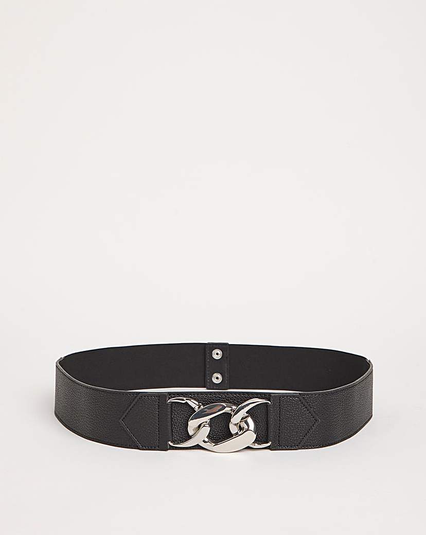 New In - Chunky Buckle Waist Stretch Belt