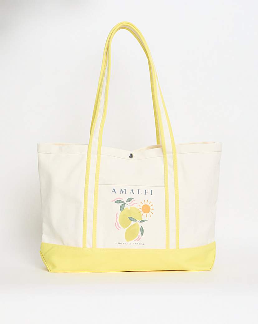 New In - Lemon Canvas Tote Bag