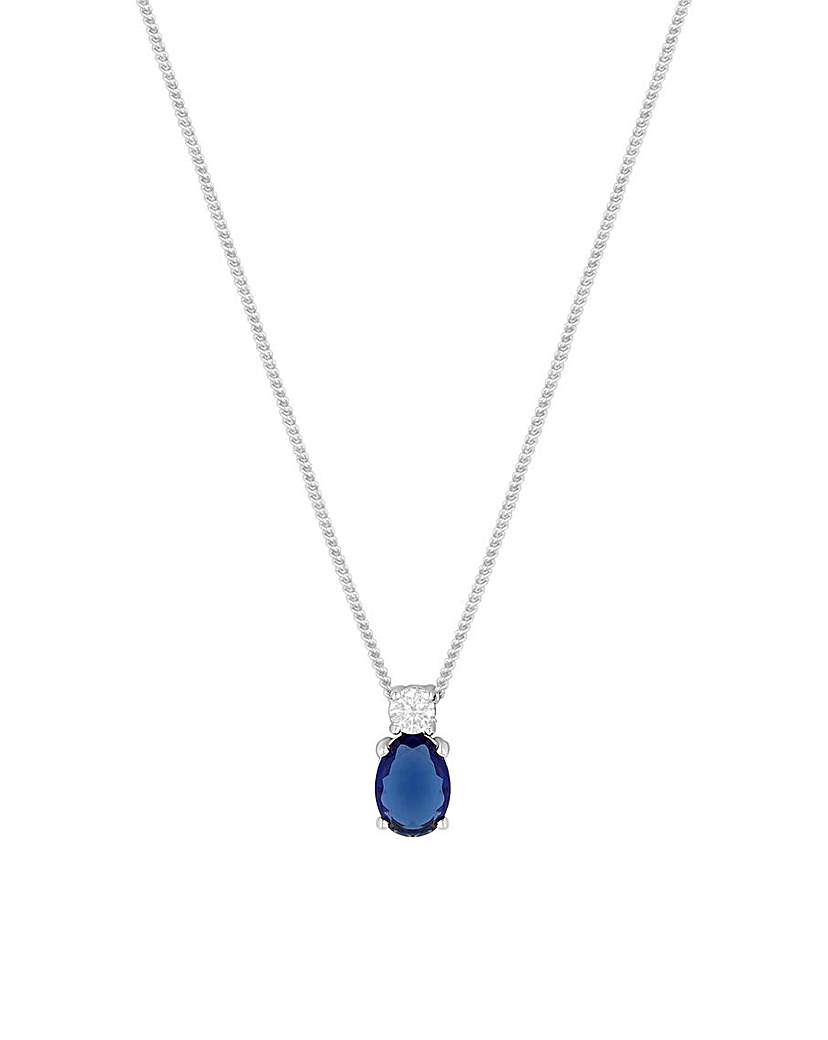 Simply Silver Mini Sapphire Necklace