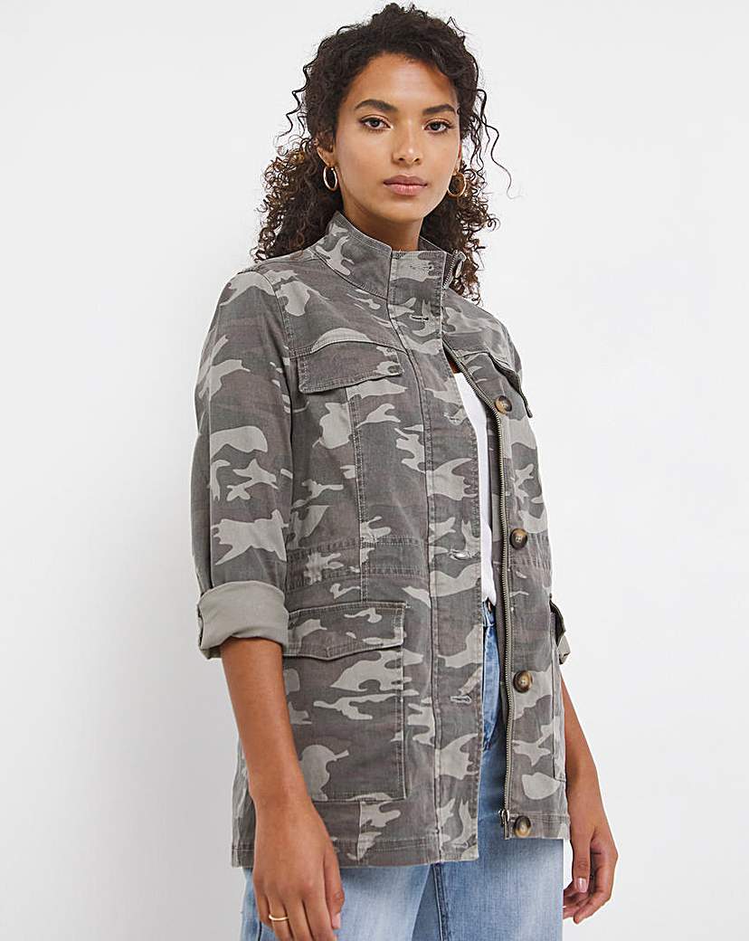 Khaki Camo Utility Jacket