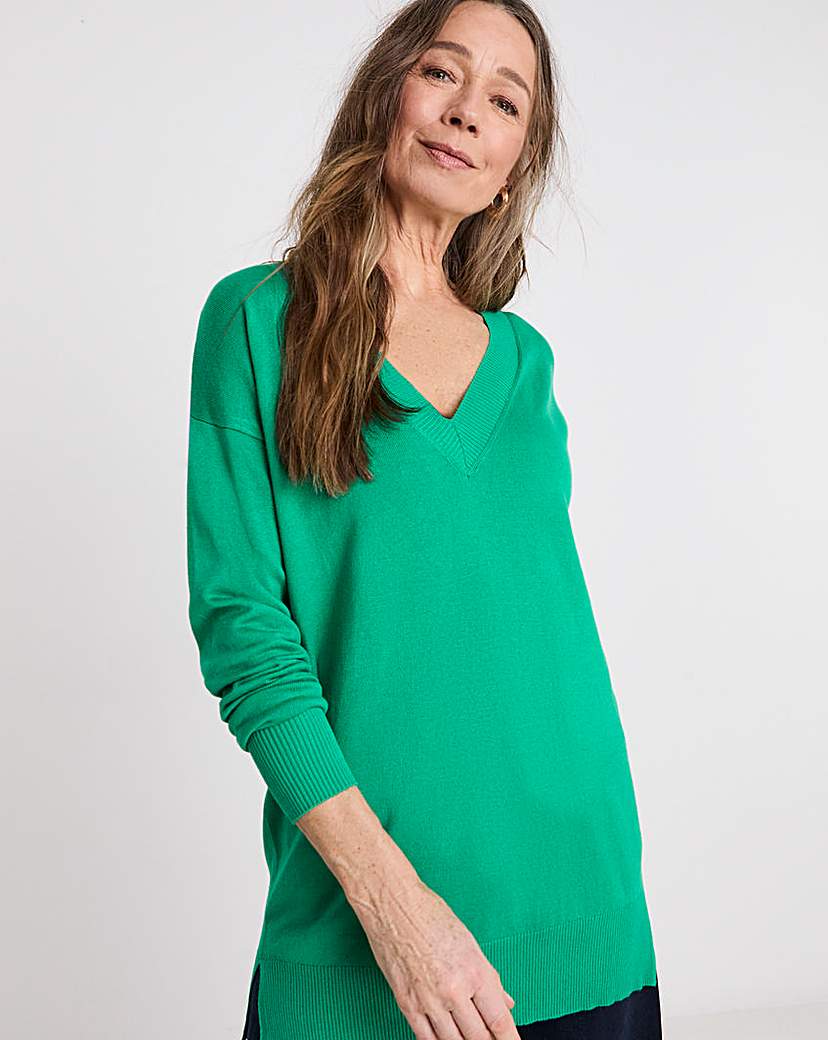 New In - V NECK SLOUCH TUNIC