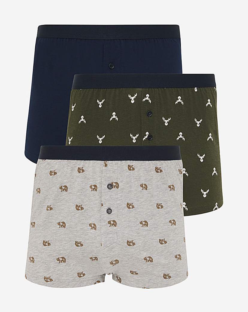 3 Pack Print Loose Boxer