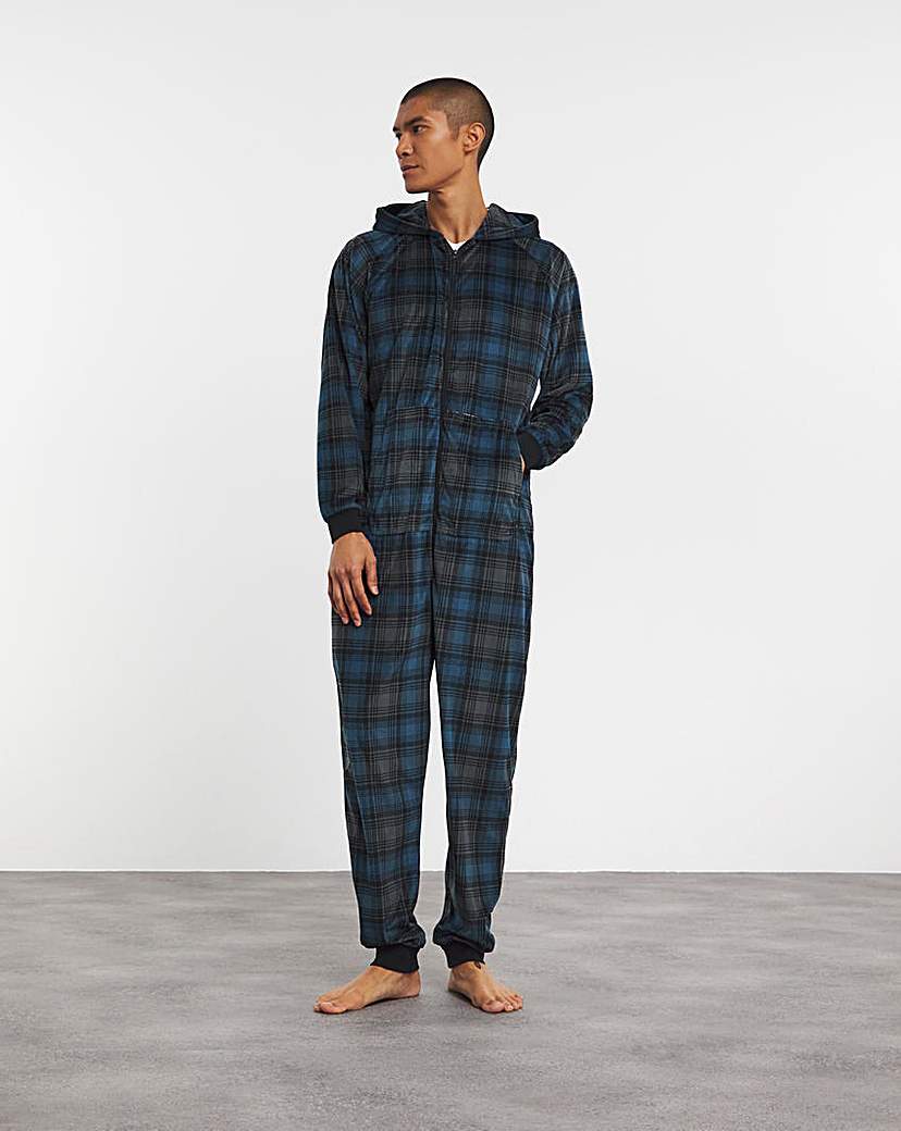 Check Fleece Onesie