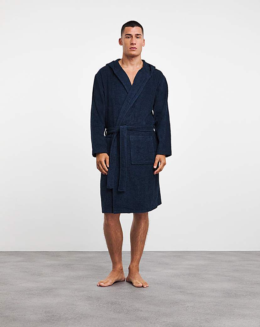 Hooded Toweling Dressing Gown