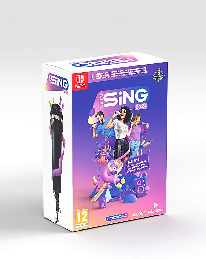 Image of Lets Sing 2024 1 Mic Pck Nintendo Switch