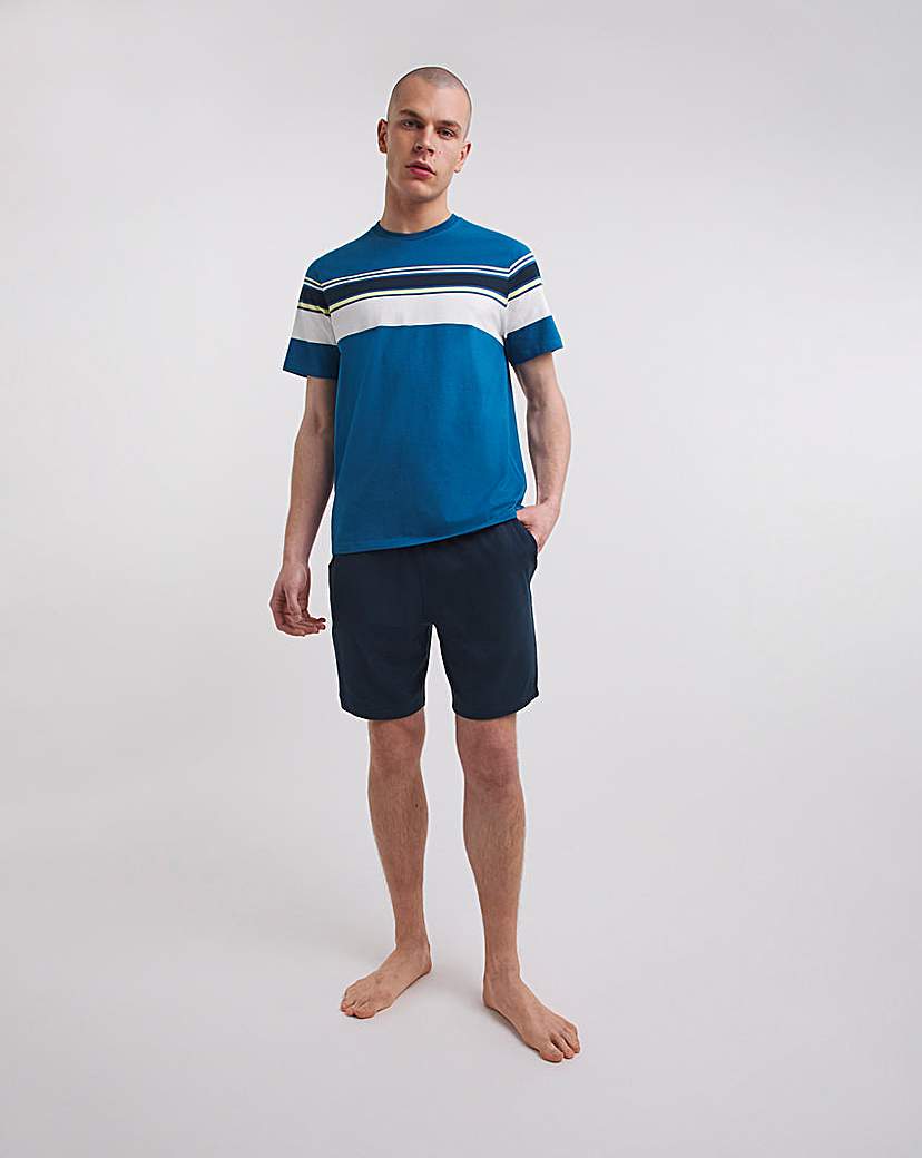 Stripe Jersey Modal Tee and Short PJ Set