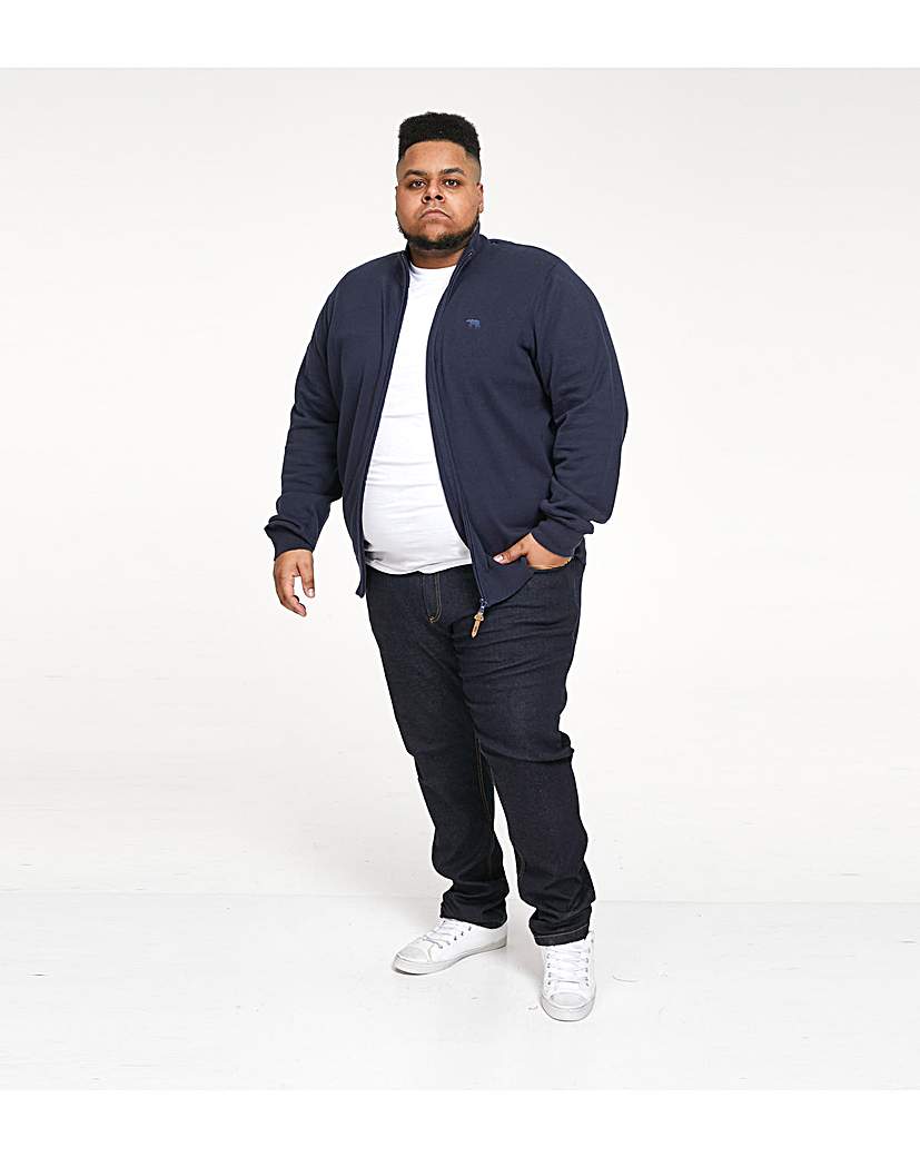 FRANCO 2-Basic Navy Zip Through Sweater