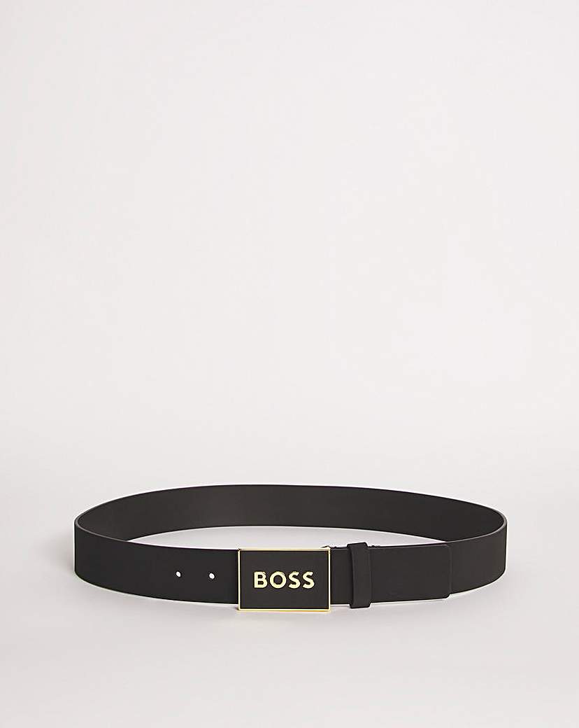 BOSS Leather Casual Plaque Belt