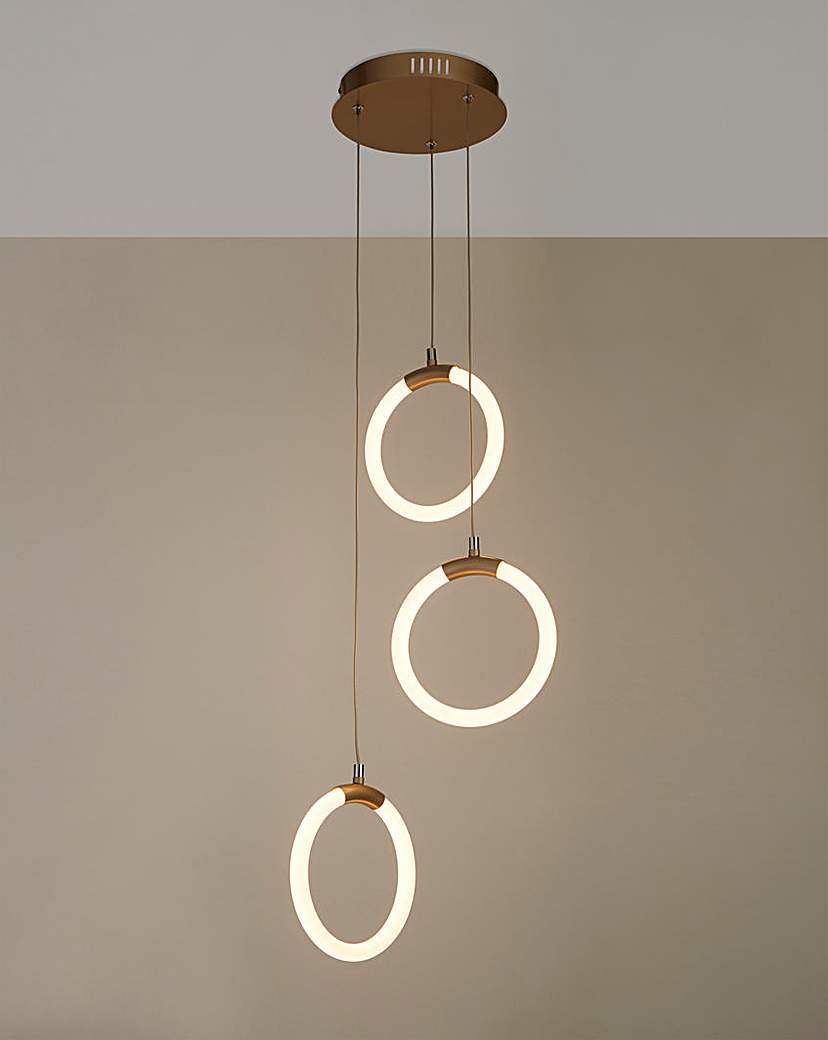 Led Frosted Hoop Ceiling Pendant