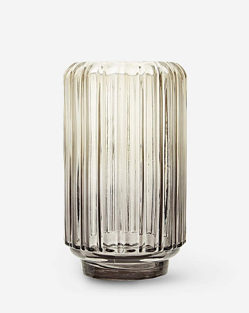 Chima Ribbed Glass Vase