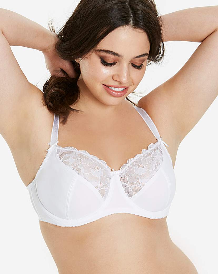 Image of Ivy Lace Basic White Balcony Bra