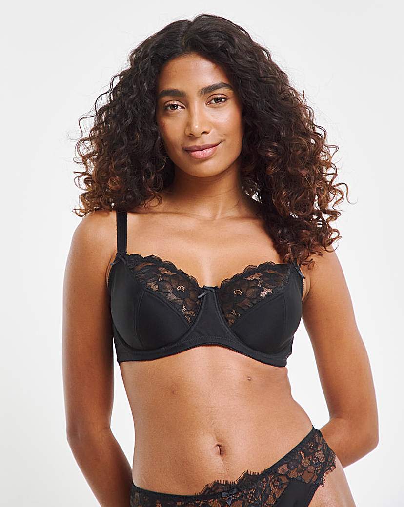 Ivy Lace Basic Black Balcony Bra