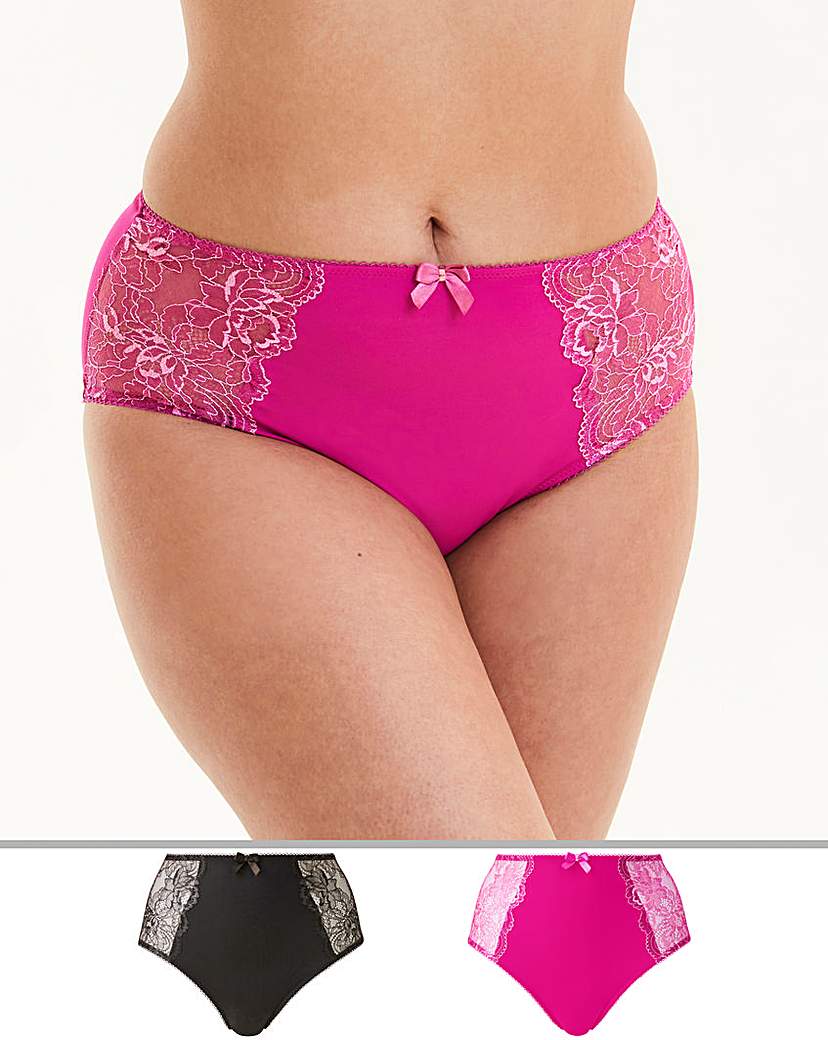 Image of 2 Pack Ella Lace Smoke/Cherry Briefs