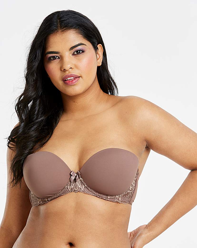 Image of Ella Lace Mocha Moulded Pad Multiway Bra