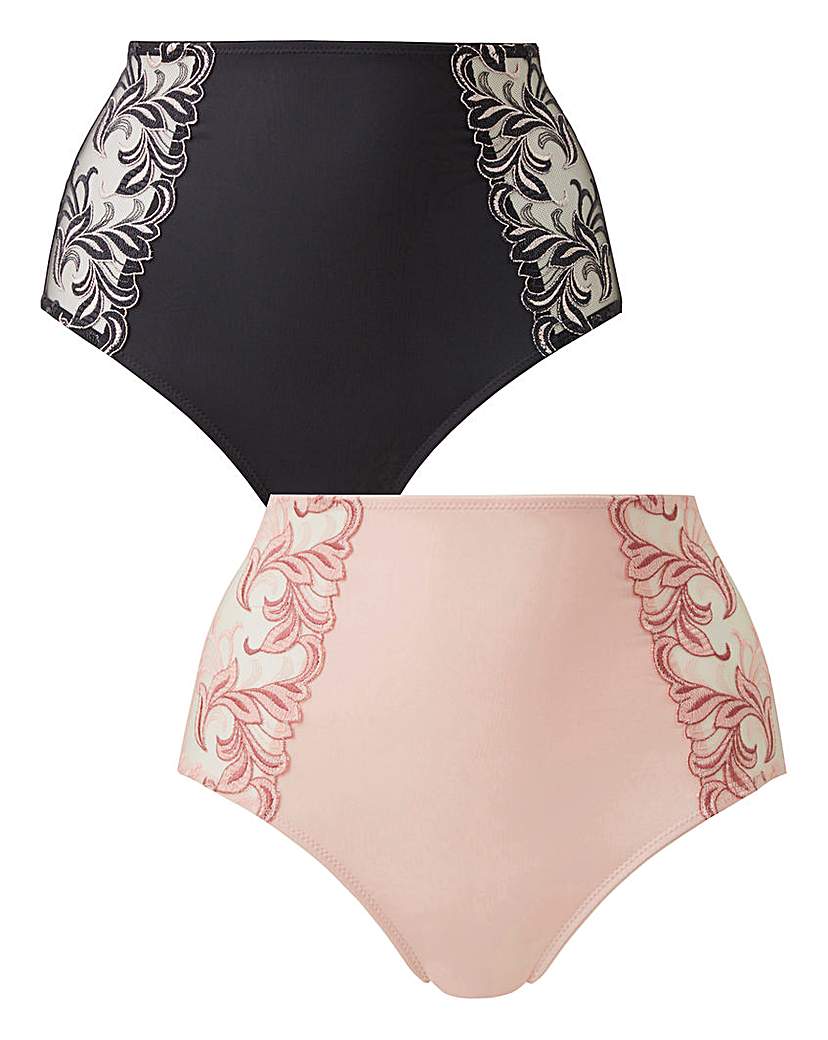 Image of 2PK Flora Smoke/Pink Full Fit Briefs